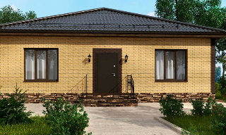 Проекты одноэтажных домов из кирпича | Строй-Гкв - Гуково от 3630 рублей