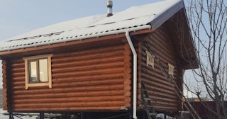 Баня из оцилиндрованного бревна под ключ в Гуково - от 134797 рублей
